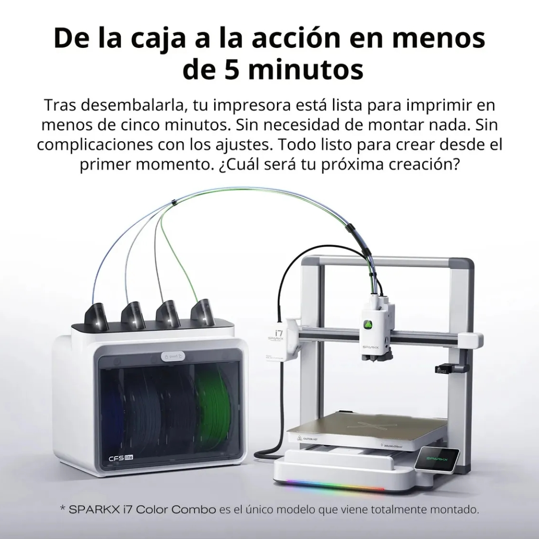 Impresora 3d Creality SparkX i7 Color Combo + 4 Kg de Filamento - imagen 3