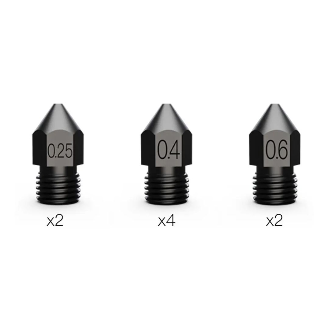 Kit Profesional Creality 8 Nozzles Acero Endurecido Niquelado M6 - imagen 3