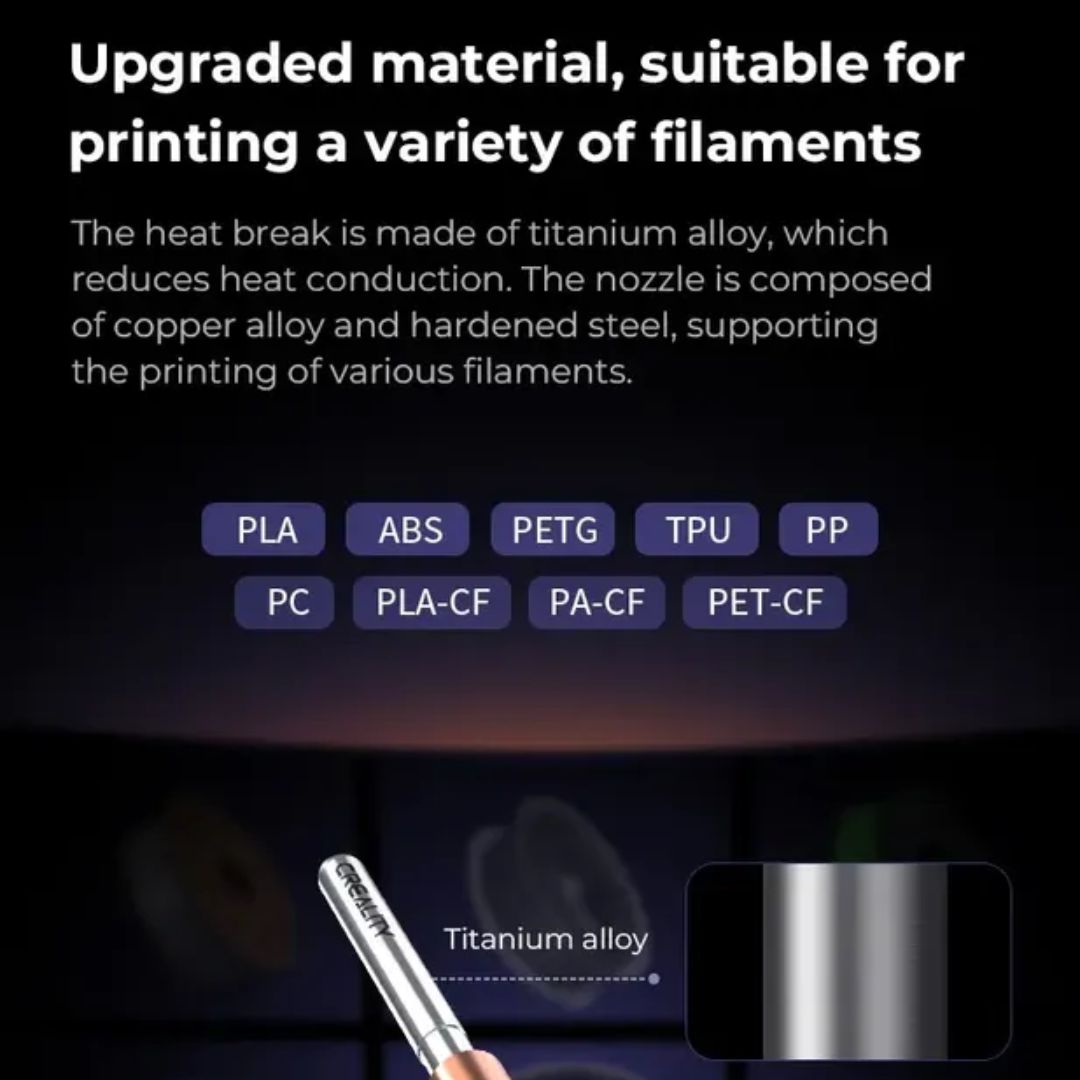 Nozzle Cambio Rápido Creality Unicorn K1 / K1 Max / Ender-3 V3 - imagen 4