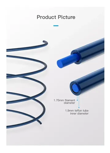Tubo PTFE Capricorn Original Creality — 2 Metros Diámetro Interior 1.9mm para Bowden - imagen 3