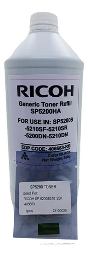Recarga de Tóner Compatible Ricoh SP 5200 / SP 5210 — 25.000 páginas con Chip 1 Recarga de Tóner Compatible Ricoh SP 5200 / SP 5210 — 25.000 páginas con Chip
