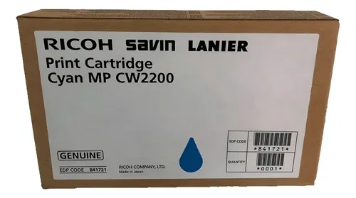 Tinta Gel Original Ricoh Plotter MP CW 2200 / 2201 — Cyan / Magenta / Amarillo