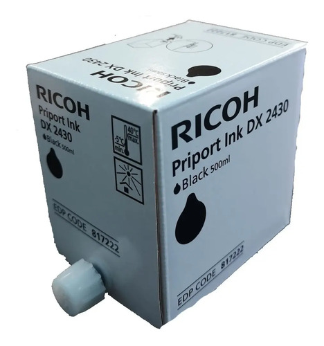Tinta Negra Original Ricoh para Duplicadora DX2430