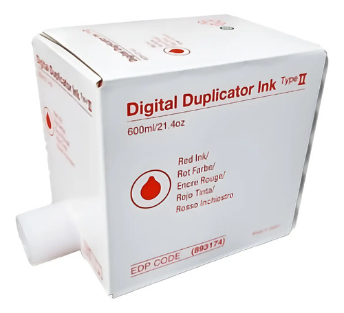 Tinta Roja Original Ricoh Tipo II — DX2430 / JP750 / JP1250 / DX3340 / DX3442 y más 1 Tinta Roja Original Ricoh Tipo II — DX2430 / JP750 / JP1250 / DX3340 / DX3442 y más