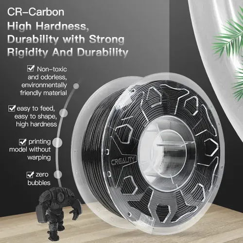 Filamento CR-PLA Fibra de Carbono Original Creality 1.75mm — 1kg - imagen 3
