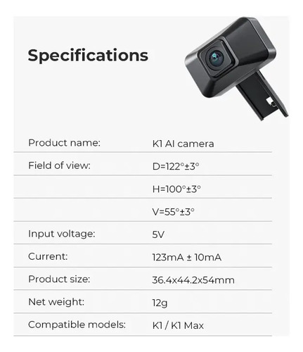 Kit Cámara IA Original Creality K1/K1 Max - imagen 6