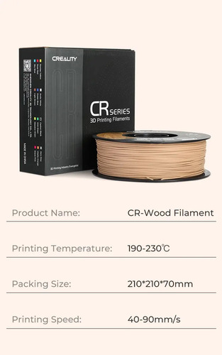 Filamento CR-Wood Madera Original Creality 1.75mm — 1kg - imagen 4