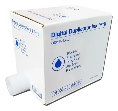 Tinta Azul Original Ricoh Tipo II para Duplicadoras — DX2430 / JP750 / JP1250 / DX3340 y más