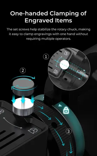 Rotary Kit Pro Original Creality — Accesorio Giratorio para Grabador Falcon 2 Pro 22W / 40W / 60W - imagen 7