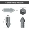 Kit Nozzles Cobre Alta Velocidad 0.4mm y 0.6mm Creality Ender-7/Ender-5 S1 - imagen 5