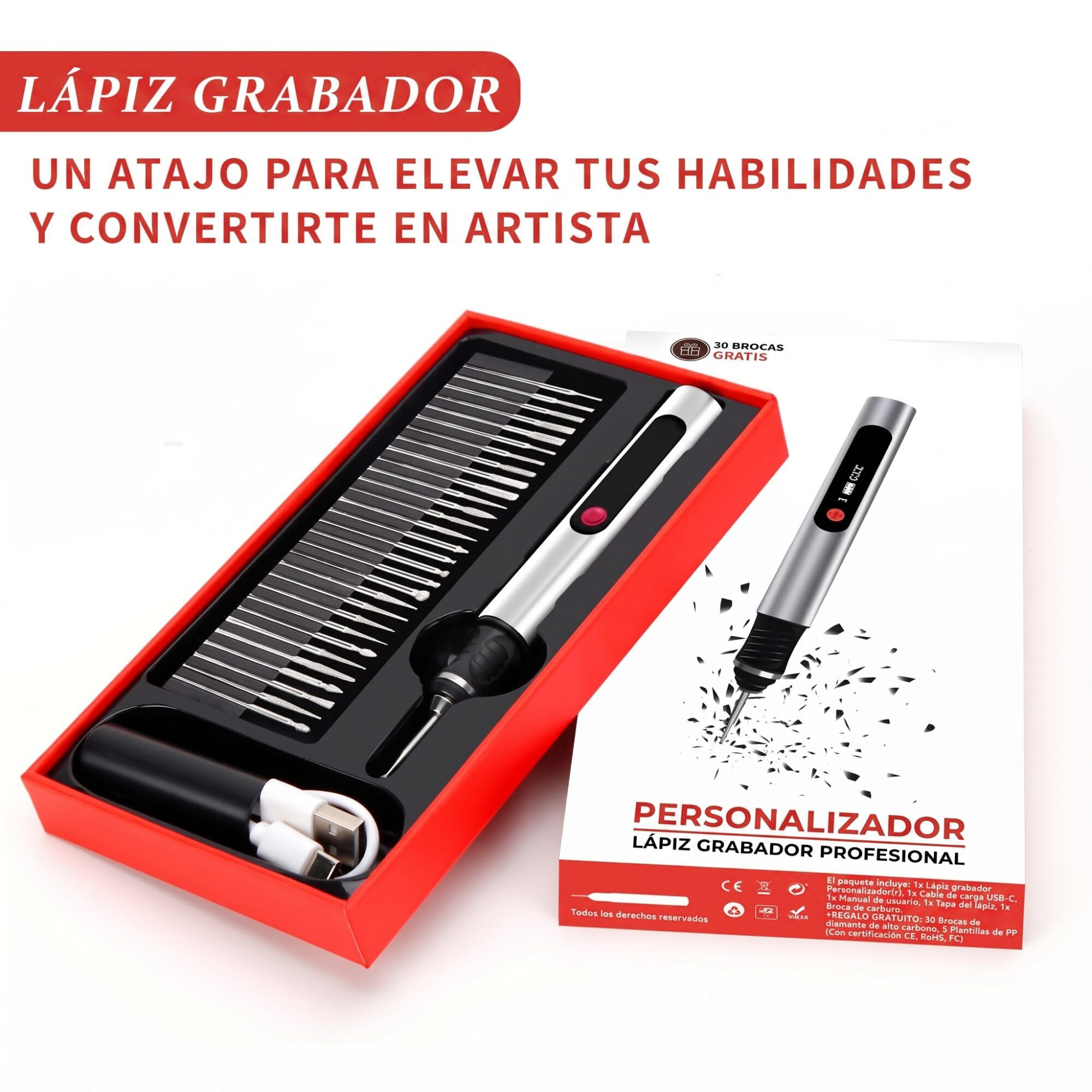 Lápiz de Grabado Eléctrico + 30 Puntas Gratis - imagen 6