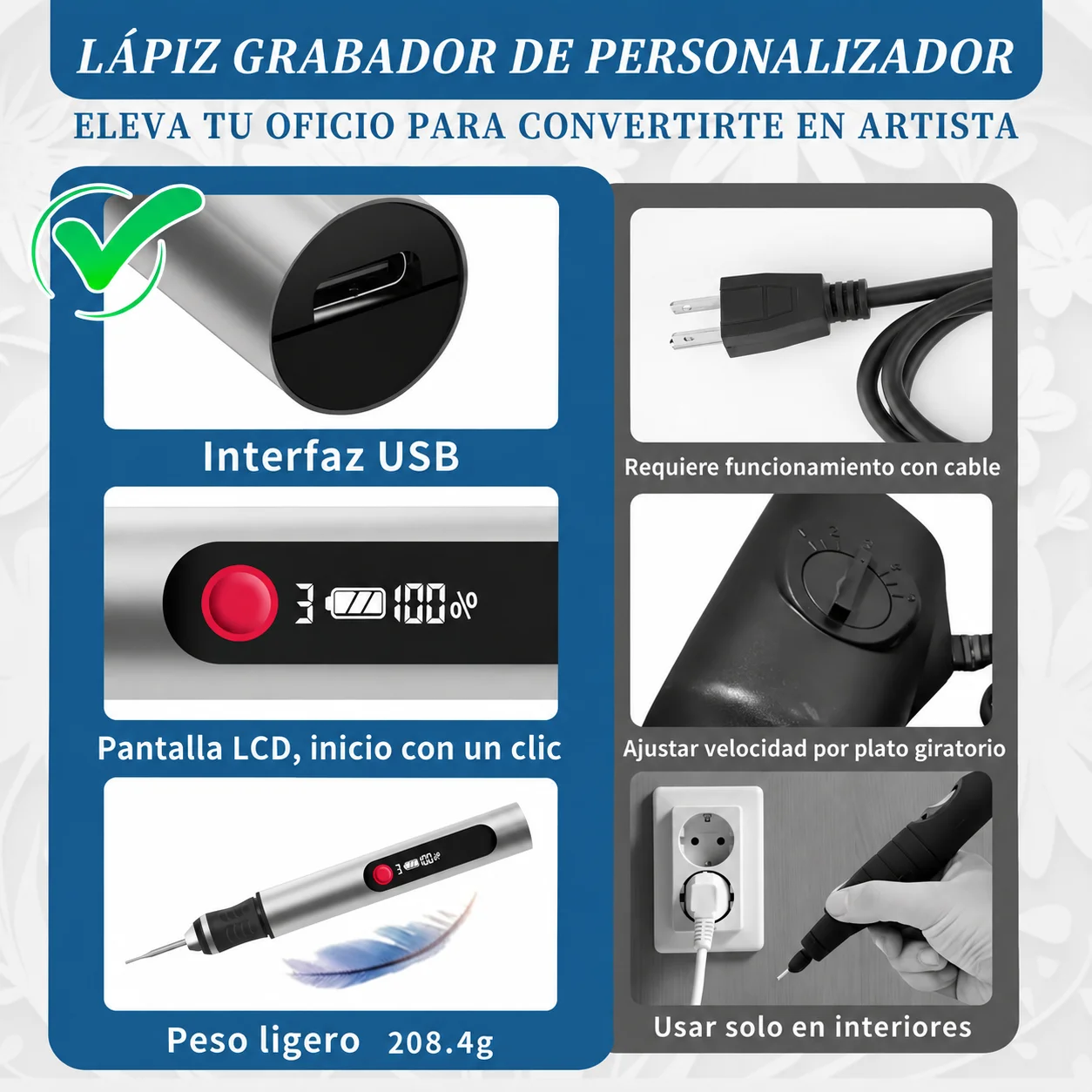 Lápiz de Grabado Eléctrico + 30 Puntas Gratis - imagen 3