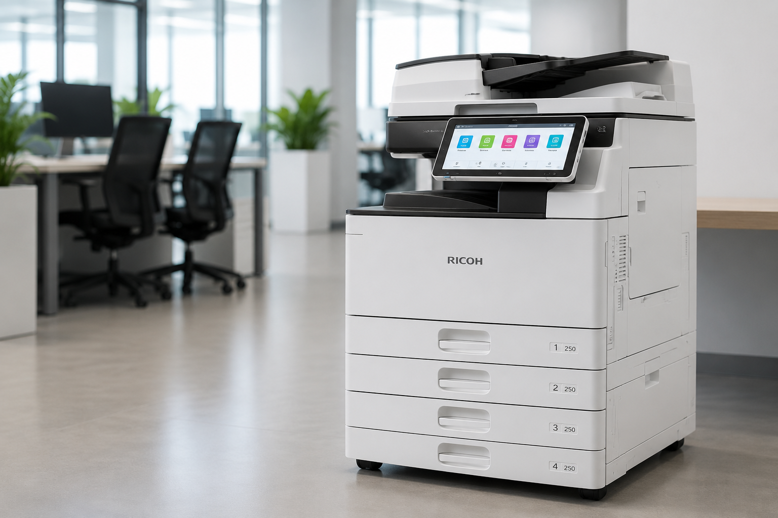 Servicio de Alquiler 1 Multifunción Ricoh en una oficina