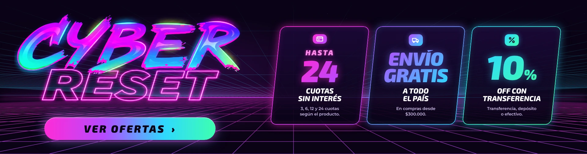 Cyber Reset: hasta 24 cuotas sin interés, envío gratis a todo el país en compras desde $300.000 y 10% OFF con transferencia. Ver ofertas.