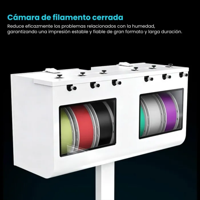PREVENTA NOVIEMBRE – Impresora 3D Mingda AD-F6 Pro de 6 Colores 19 Cámara de filamento sellada contra la humedad de la AD-F6 Pro