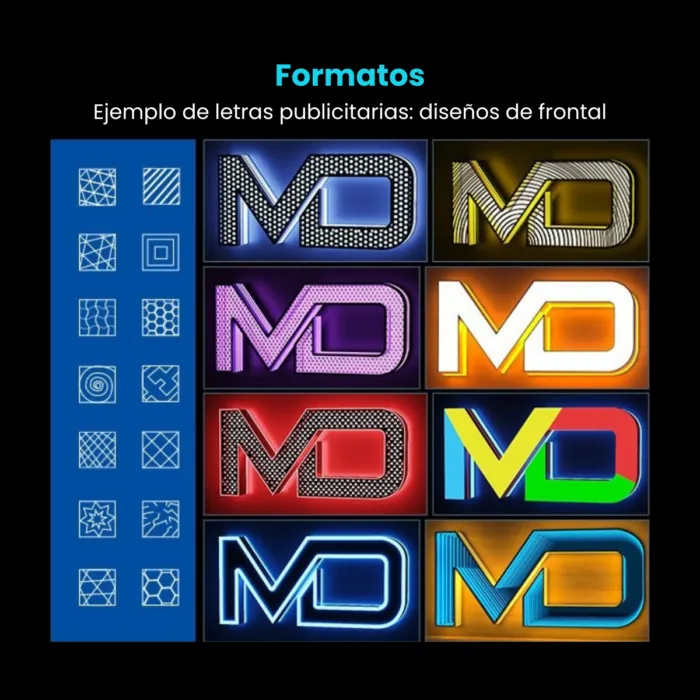 PREVENTA NOVIEMBRE – Impresora 3D Mingda AD-F6 Pro de 6 Colores 17 Diseños de frente para letras corpóreas impresas con la AD-F6 Pro