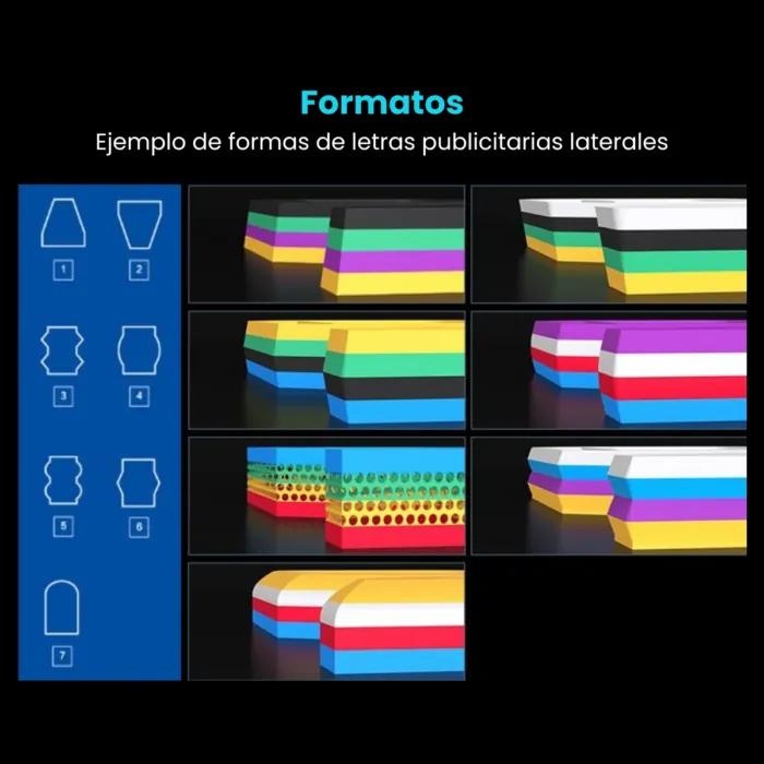 PREVENTA NOVIEMBRE – Impresora 3D Mingda AD-F6 Pro de 6 Colores 18 Perfiles laterales multicolor para letras corpóreas